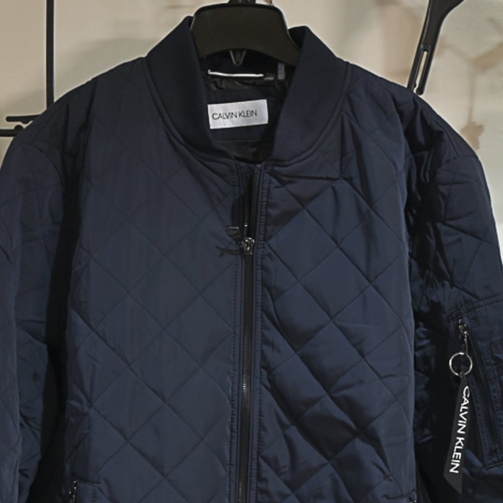 Calvin Klein Men's Quilted Bomber‎ Jacket NAVY size M L XL XXL .